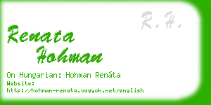 renata hohman business card